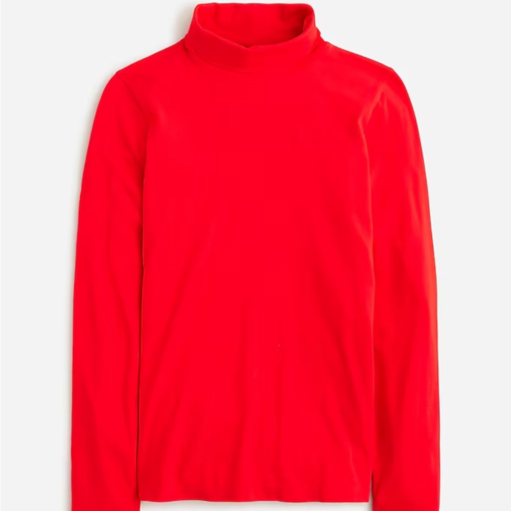 J.Crew Tissue Cotton Long Sleeve Turtleneck Layering Top Minimal Capsule‎